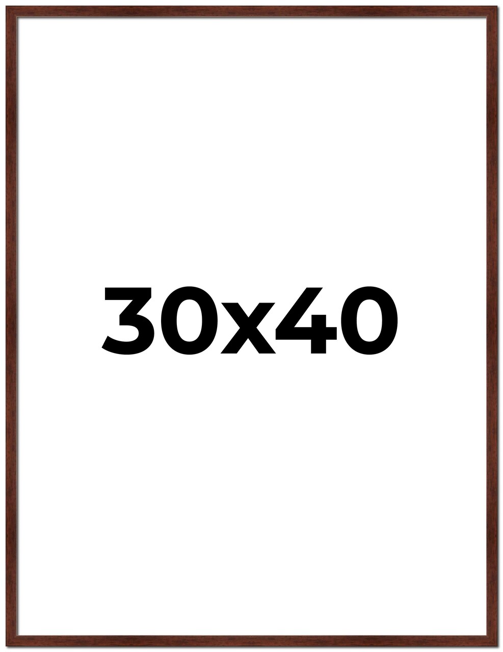 Classic Modern Brown Picture Frame - UV Acrylic, Foam Board Backing, Hanging Hardware